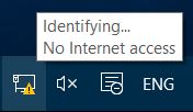 Identifying... no internet access